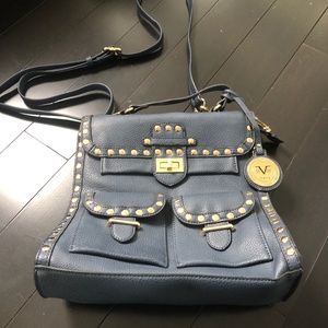 NWOT Versace 1969 Abbigliamento Sportivo Studded Blue Purse